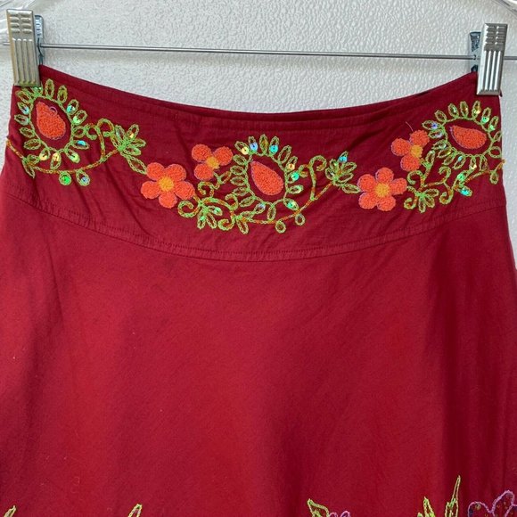 Twenty One Women's Skirt Size Small‎ Burgundy Lined - Picture 3 of 7